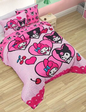 Set de colcha Providencia Kuromi y My Melody