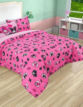 Set de colcha Providencia Kuromi y My Melody