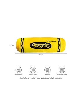 Almohada Providencia forma de crayola amarilla firmeza media