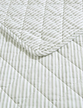 Set de colcha Laura Ashley Oxford Stripe Green