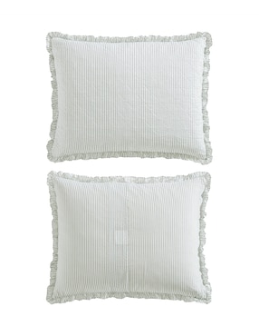 Set de colcha Laura Ashley Oxford Stripe Green