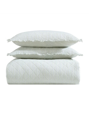 Set de colcha Laura Ashley Oxford Stripe Green