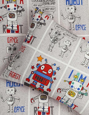 Set edredón Knapp & Tully Kids Robots Rule Red
