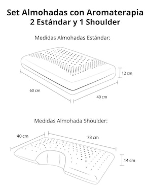 Set de almohada Roomi Aromaterapia firmeza media