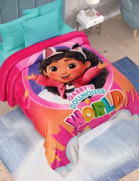 Cobertor Gabby's Dollhouse Providencia Serenity World estampado infantil