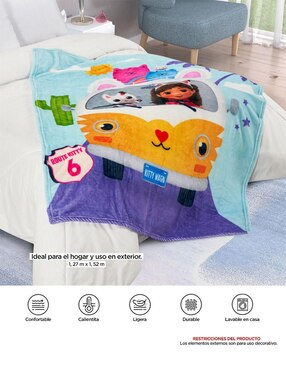 Cobertor Gabby's Dollhouse Providencia estampado infantil
