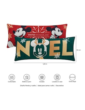 Almohada Providencia Súper Jumbo Mickey Noel Navidad firmeza media