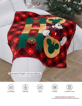 Cobertor Mickey Providencia Frazada Copo Navidad estampado infantil