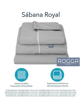 Juego de sábanas de microfibra Rogga Royal Touch