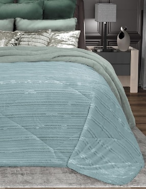 Cobertor Regina Aloe Vera Shimmer estampado geométrico