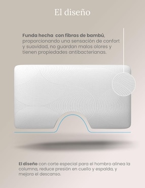 Almohada Smart Bamboo Cervical Lavanda firmeza media