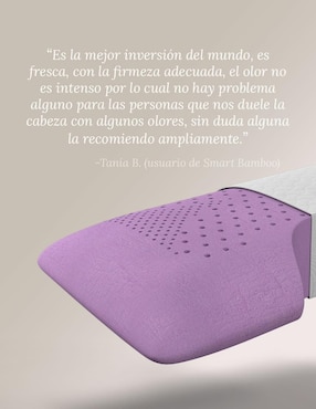 Almohada Smart Bamboo Cervical Lavanda firmeza media