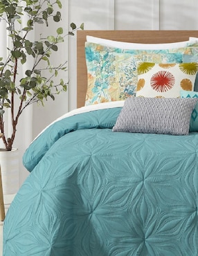 Set de colcha Regina Ultraligera Jardin Bleu