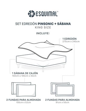 Set edredón Esquimal Pinsonic estampado delfos + sábanas