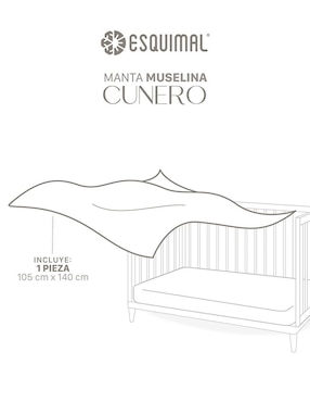 Frazada de tejido plano Esquimal Cuna unisex