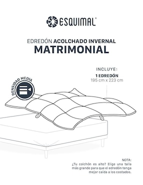 Duvet con relleno Esquimal Pluma de Pato
