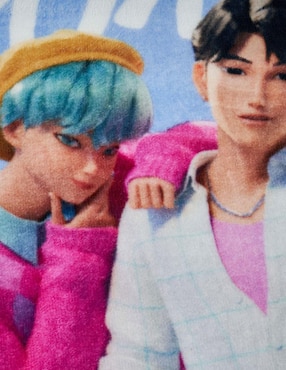 Cobertor Providencia Serenity Guerreras K-Pop Saja Boys estampado infantil