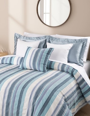 Set edredón Dormireal Chenille Azul