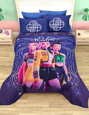 Set de colcha Providencia Microfibra Guerreras K-pop cazadoras