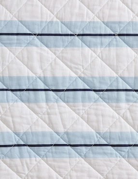 Set de colcha nautica tim stripe sea hydrangea
