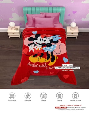 Cobertor Mickey Providencia Serenity estampado infantil