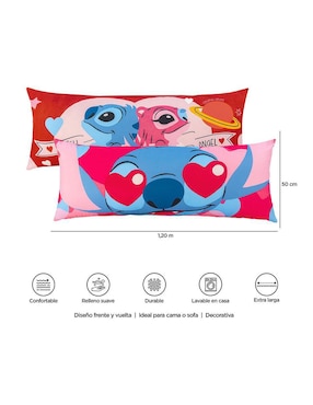 Almohada Providencia Súper Jumbo Stitch y Angel firmeza media