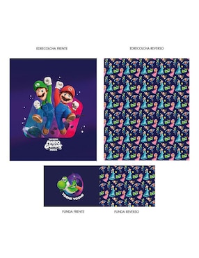 Set de colcha Providencia Microfibra Súper Mario Yoshi