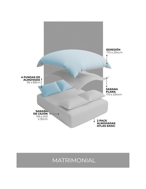 Set de almohada Atlas del Descanso Premium firmeza media