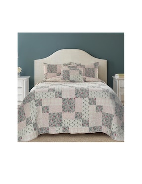 Set De Colcha Laura Ashley Madelaine Rosa Claro