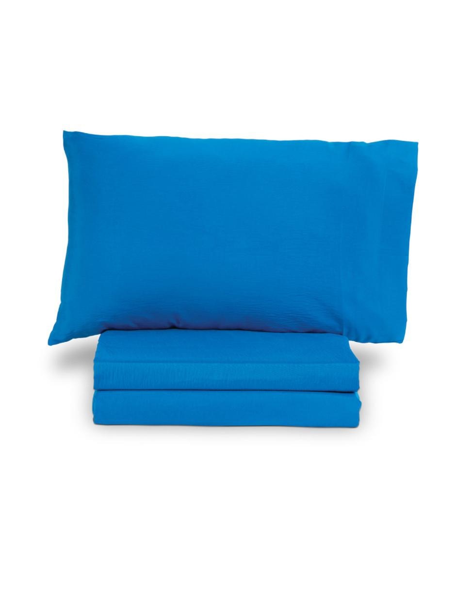 Juego de Sábanas Íntima Hogar Microfibra Transpirable Azul 1