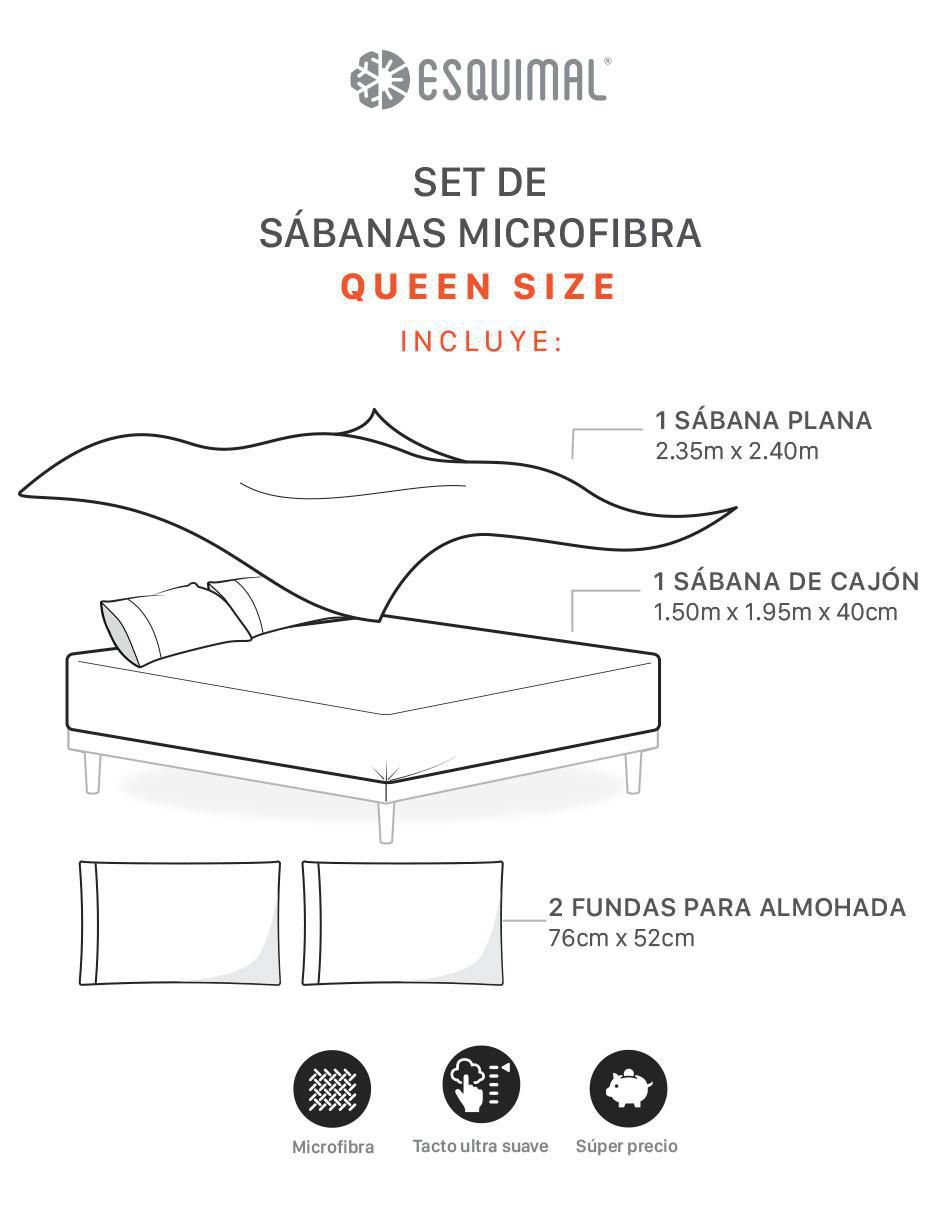Set sábanas planas de microfibra 4