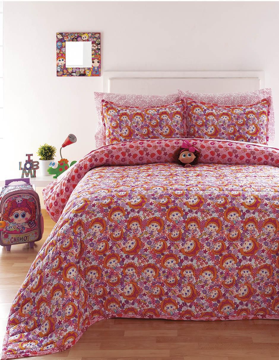 Set de colcha Chamoy Flores