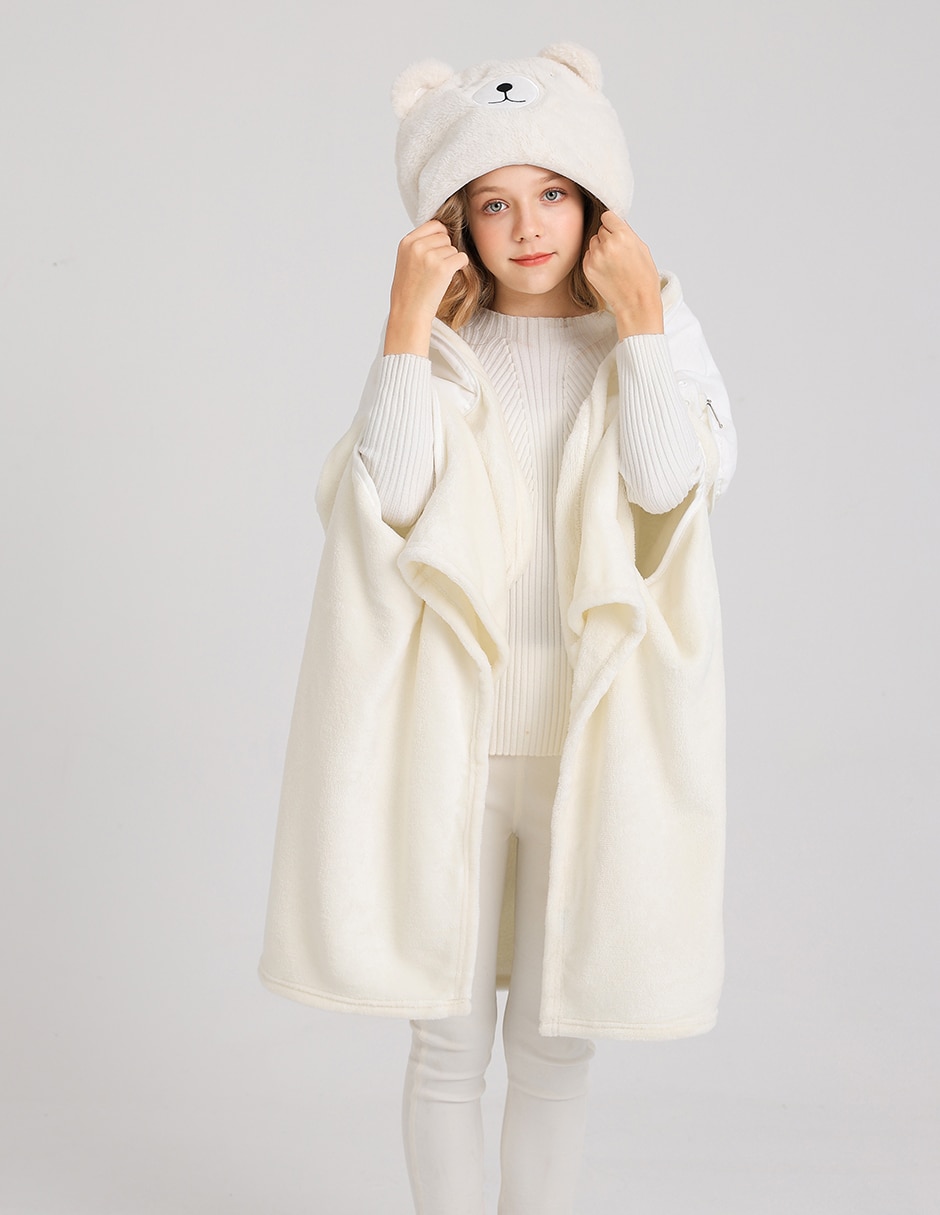 FRAZADA TRAVEL TEDDY, ESTÁNDAR, BLANCO