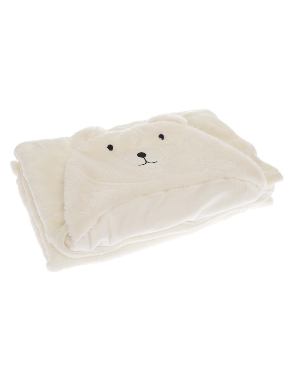 FRAZADA TRAVEL TEDDY, ESTÁNDAR, BLANCO