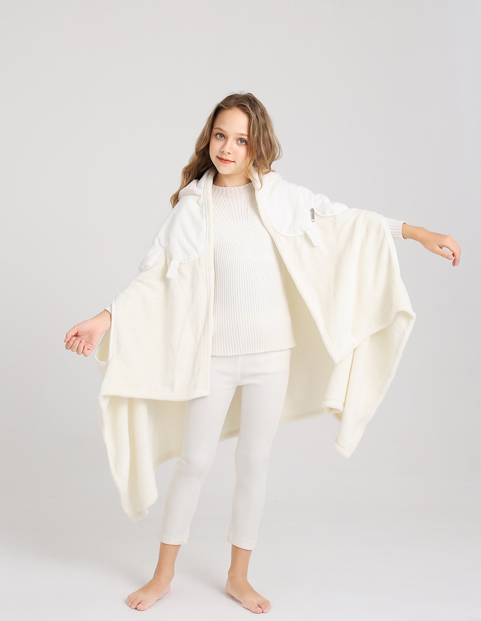 FRAZADA TRAVEL TEDDY, ESTÁNDAR, BLANCO