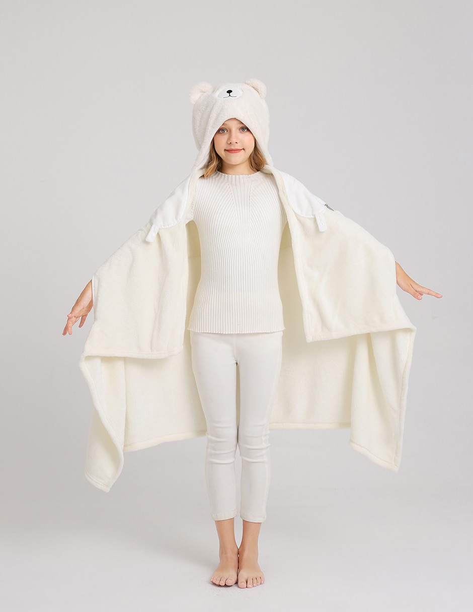 FRAZADA TRAVEL TEDDY, ESTÁNDAR, BLANCO