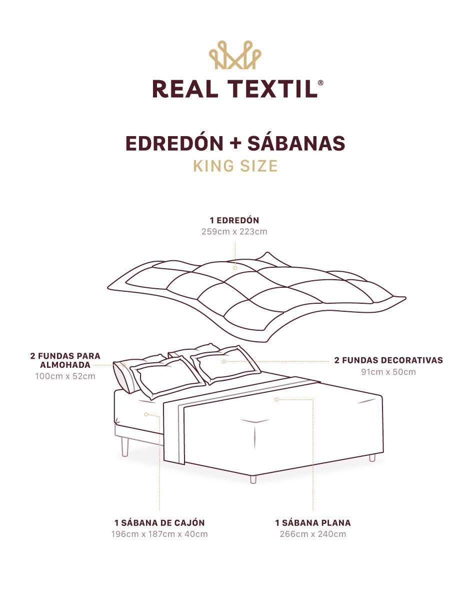 Set edredón real textil edredón + sábanas sin licencia