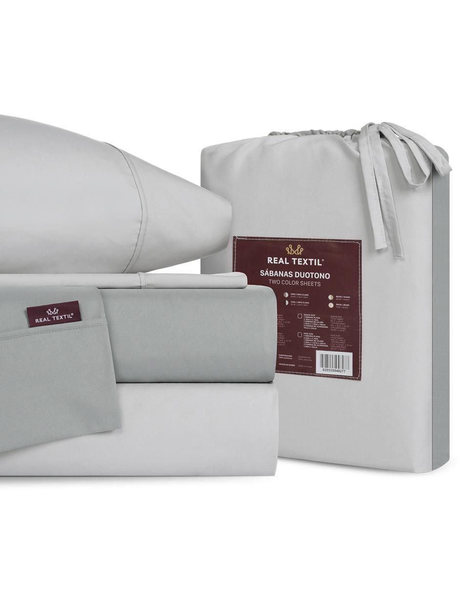Juego de sábanas real textil duotono