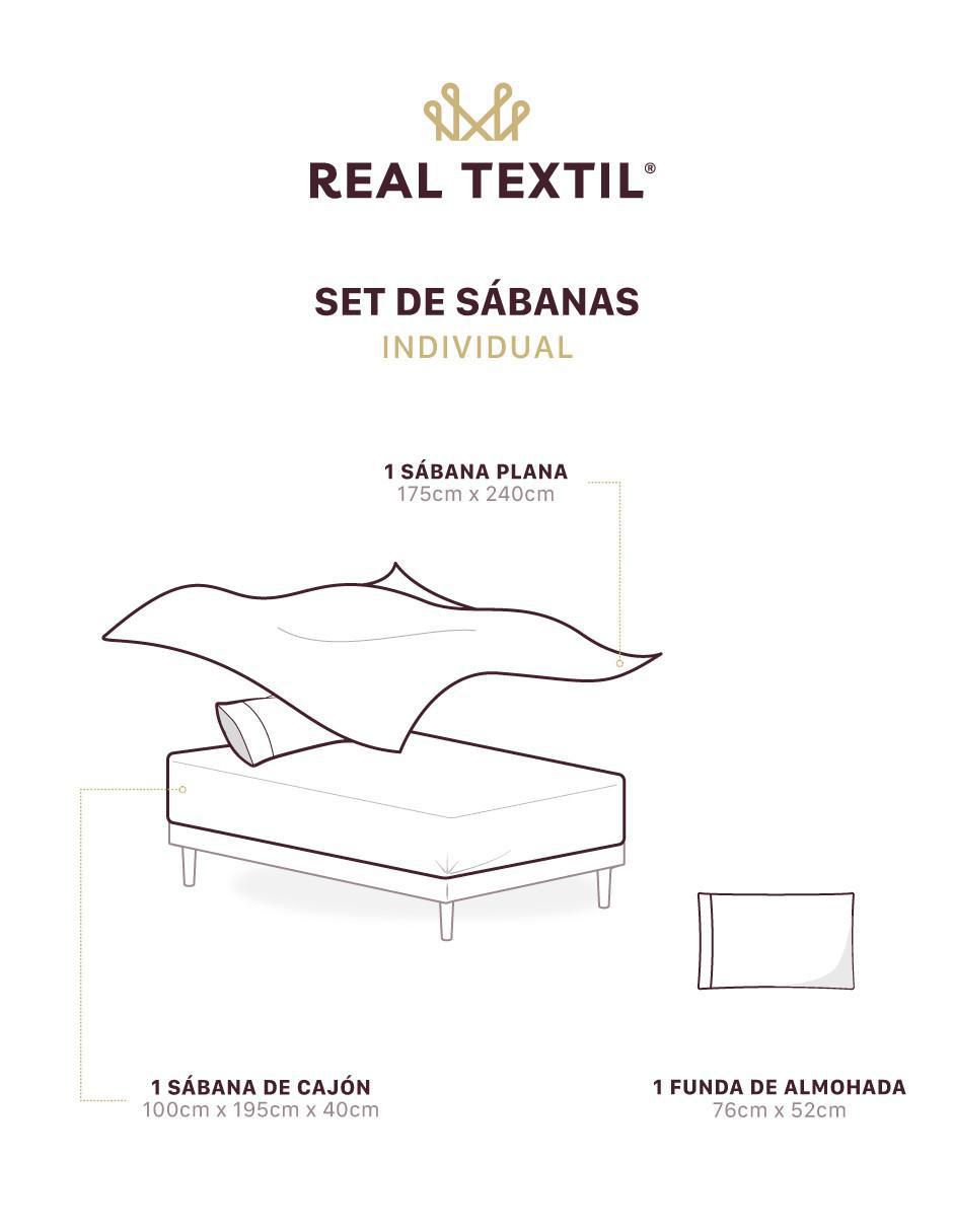 Juego de sábanas real textil duotono