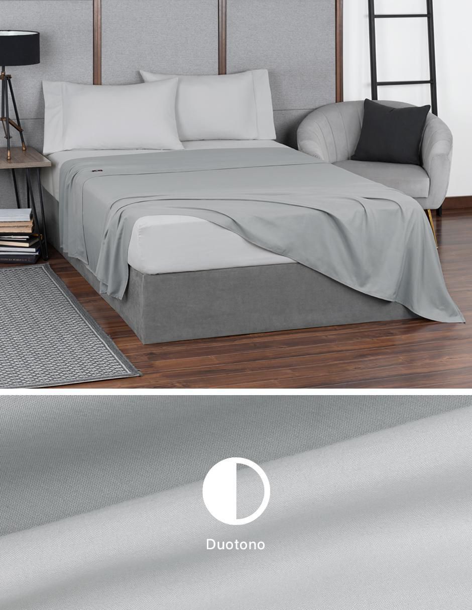 Juego de sábanas real textil duotono