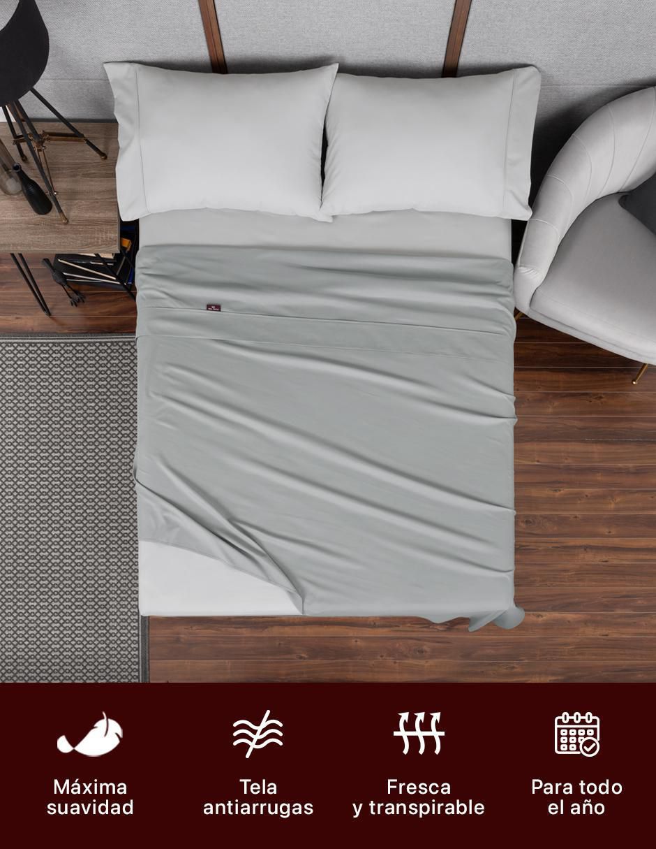 Juego de sábanas real textil duotono