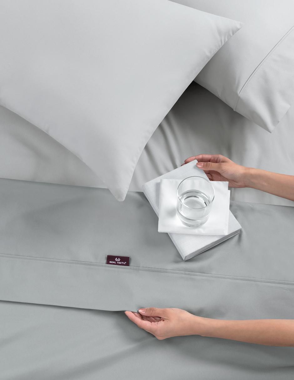 Juego de sábanas real textil duotono