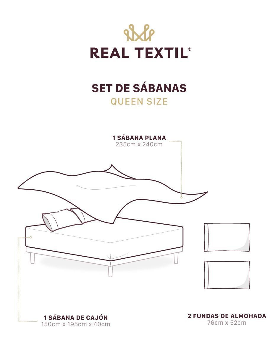 Juego de sábanas real textil duotono