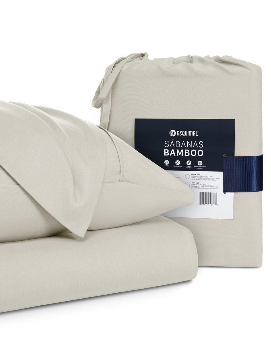 Juego de sábanas esquimal juego de sábanas de fibras de bambú y microfibra extra suaves