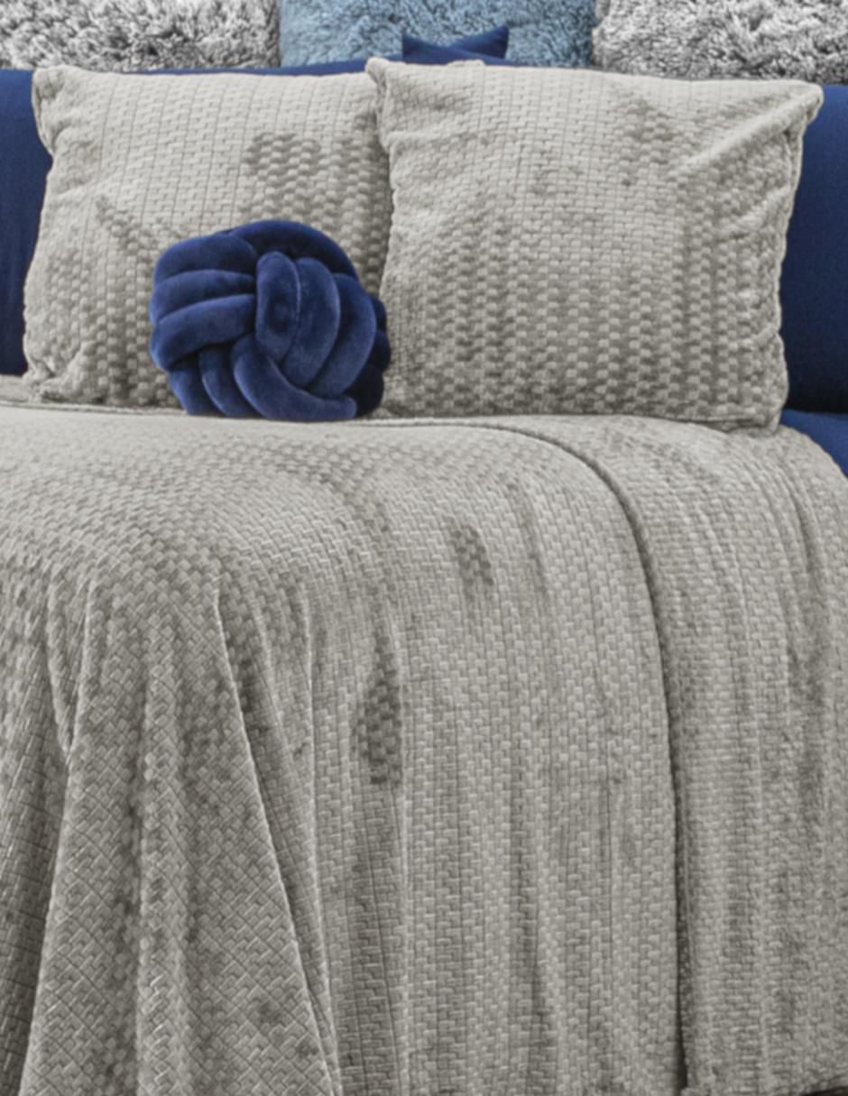 Cobertor Softtouch Con Cojines estampado texturizado