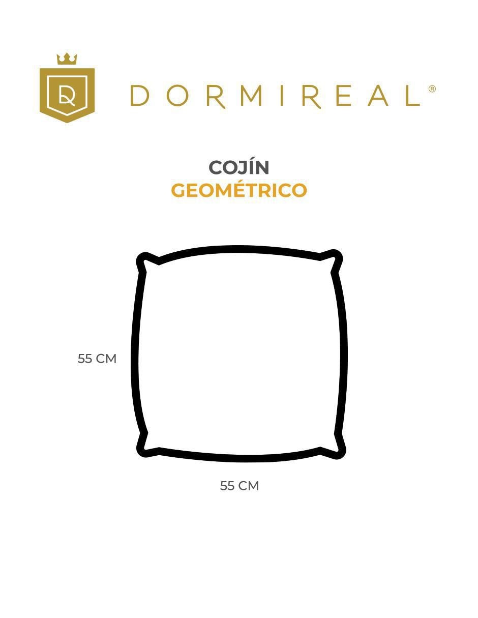 Cojín decorativo geométrico oro 3