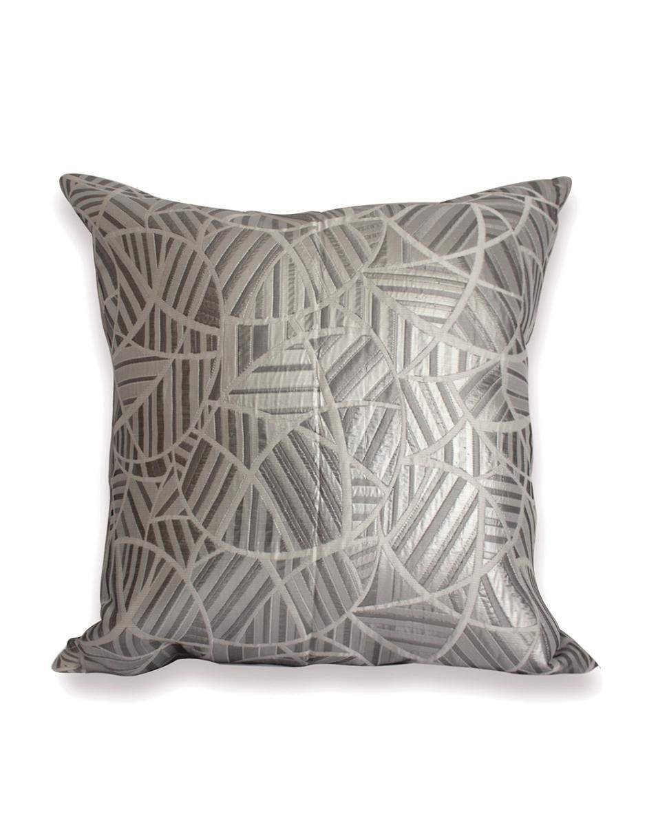 Cojín decorativo geométrico plata