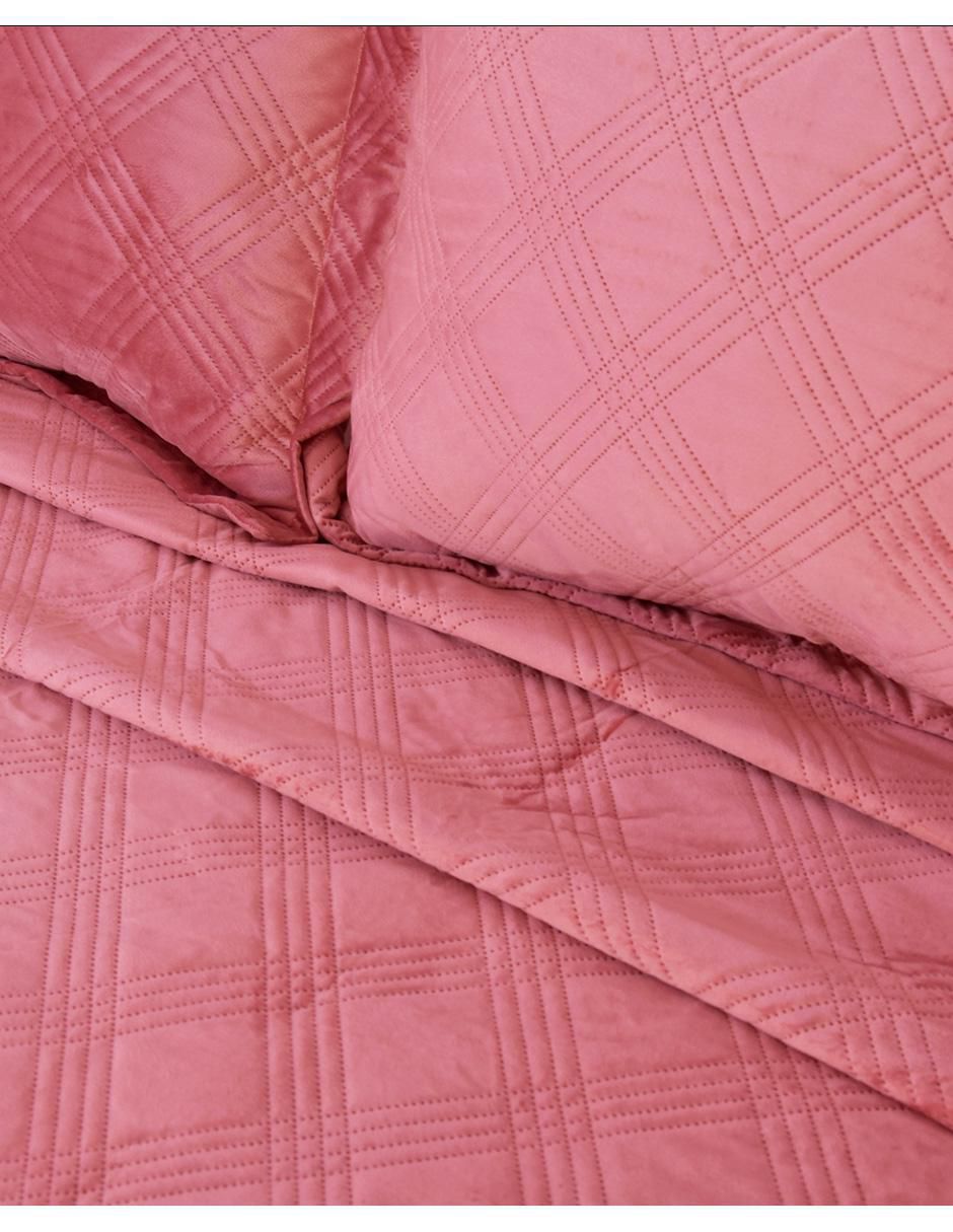Set de colcha Velvet Palo De Rosa 3