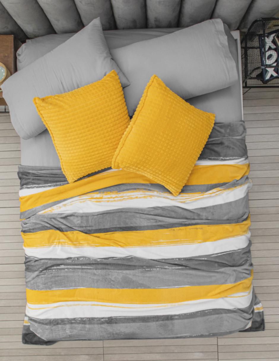 Cobertor Ligero Seasonal Bliss estampado a rayas