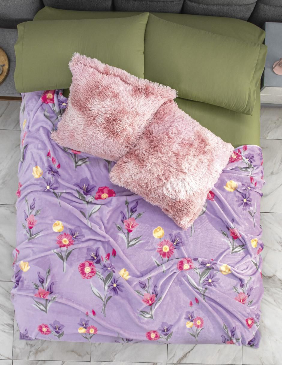 Cobertor Ligero Lila estampado floral Cobertor Ligero Lila estampado floral